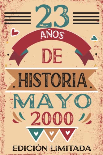 Comprar 23 Años De Historia Mayo 2000: Libro visitas cuaderno Catálogo 110 páginas felicitaciones idea regalo regalo Para la esposa novia mujer La madre Ofertas 2025 | regaloscumple.com