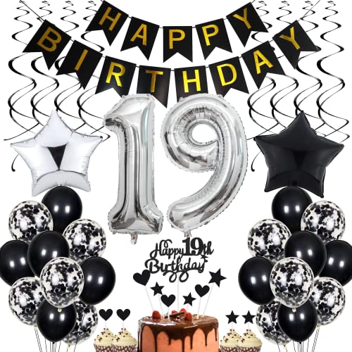 Comprar Decoración 19 cumpleaños decoración tarta negra para cumpleaños 19 años decoración fiesta en blanco y negro decoración Catálogo fiesta 19 años para niña decoración tarta para 19 cumple Ofertas 2025 | regaloscumple.com