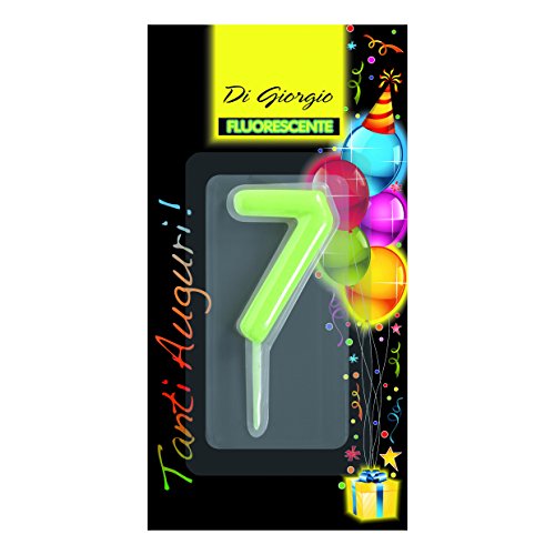 Consigue ahora Cereria Giorgio 5426 67 vela Regalos cumpleaños número 7 Fluorescente con soporte Top Precio 2025 | regaloscumple.com