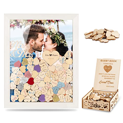 Ofertas Con Marco Fotos con 95 Corazones en Blanco, Marco Boda Alternativo