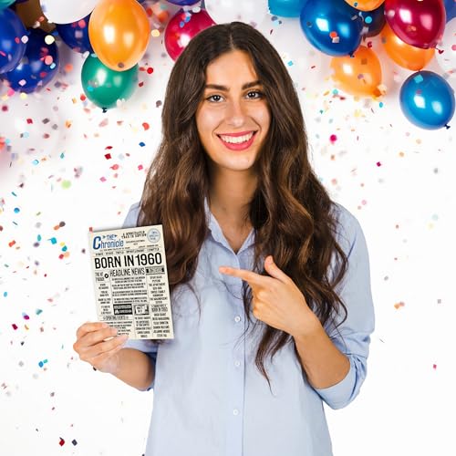 Ofertas en regaloscumple.com Tarjetas de cumpleaños número 64 para mujeres y hombres – Born In 1960 Newspaper Tarjeta feliz abuela, abuelo, vintage, retro, en 1960, 5 x 7 pulgadas,
