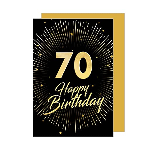 Comprar Edition Seidel Tarjeta felicitación 70 cumpleaños con sobre para Promoción hombre y mujer (GZ345-70 SW023) Rebajas 2023 | regaloscumple.com