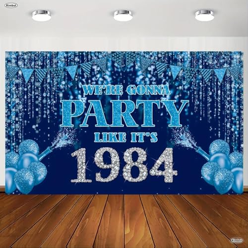 Consigue ahora Banner Fondo BlackFriday para Fiesta cumpleaños número 40 1984 Azul y Plateado para Celebrar Todas Las Fiestas. 240X180cm Rebajas 2025 | regaloscumple.com