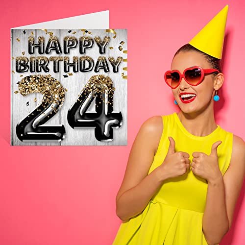Mejores precios Tarjeta número hombres, negros dorados purpurina, feliz hombre años, hermano, primo, mm 145 veinticuatro
