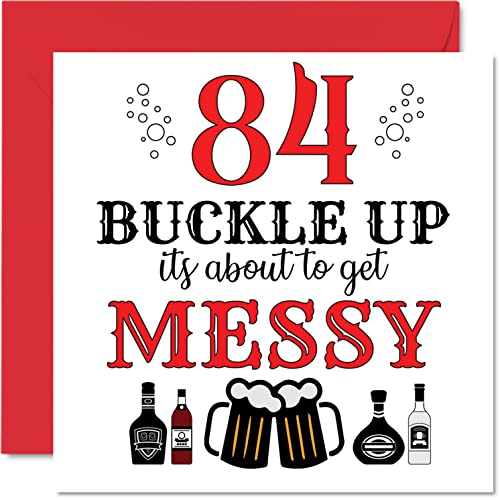 Consigue ahora Divertidas tarjetas cumpleaños número 84 para hombres y mujeres con hebilla tarjeta feliz cumpleaños para papá mamá tarjetas felicitación 145 mmx145 mm tarjeta Ideas para regalar cumpleaños broma Top Precio 2024 | regaloscumple.com