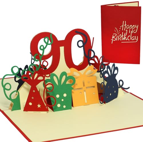 Consigue ahora Lin Pop Up Tarjetas felicitación para 90 cumpleaños tarjetas BlackFriday cumpleaños tarjetas felicitación Tarjetas felicitación 90. años Ofertas 2024 | regaloscumple.com