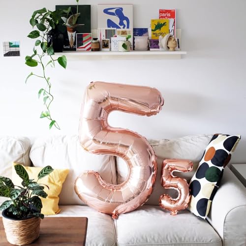 Ofertas de última hora FUNXGO globo numero 80 Oro Rosas - numero 80 globo cumpleaños - número 80 cumpleaños globo Oro Rosas - globo numero 80 gigante - globos número 80 - decoracion 80 cumpleaños - globo 80 Oro Rosas