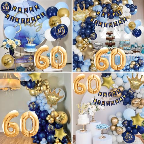 Comprar en Amazon 60 Años Decoracion Cumpleaños Globos 60 Cumpleaños Hombres y Mujeres