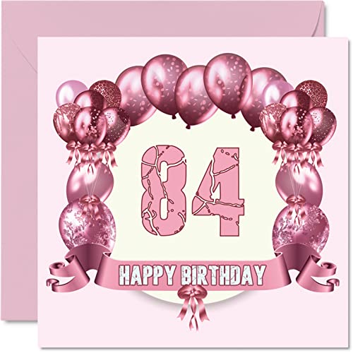 Comprar Divertidas tarjetas cumpleaños número 84 para mujer globos cumpleaños tarjeta para papá mamá bisabuelo abuelo niñera abuela tío abuelo tía Ideas para regalar tarjetas felicitación 145 mm tarjeta Top Precio 2025 | regaloscumple.com