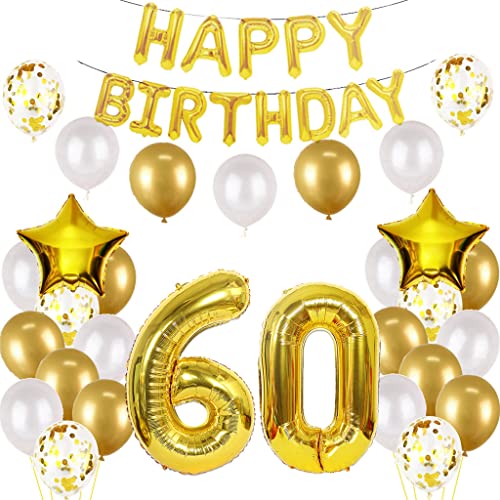 Comprar Globo 60 cumpleaños decoración hombre color dorado 60 años decoración Navidad cumpleaños decoración cumpleaños 60 años decoración 60 Ofertas 2024 | regaloscumple.com