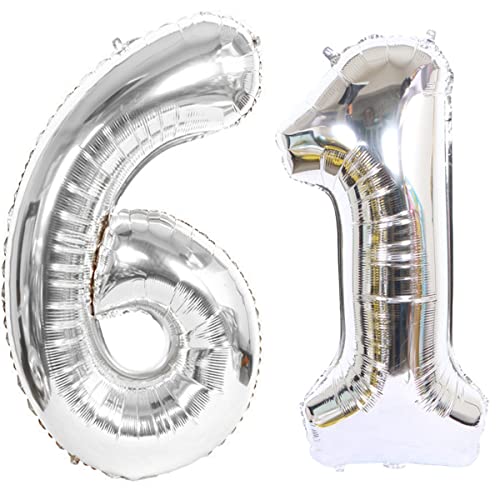 Consigue ahora Foil BlackFriday Globo Número 61 Plateados Globo Número 61 Plateados 100cm Gigante Globos Cumpleaños Numeros 61 Plateados Helio numero 61 años globo cumpleaños Decoración 61 Cumpleaños para Fiestas Mujer Top Precio 2025 | regaloscumple.com