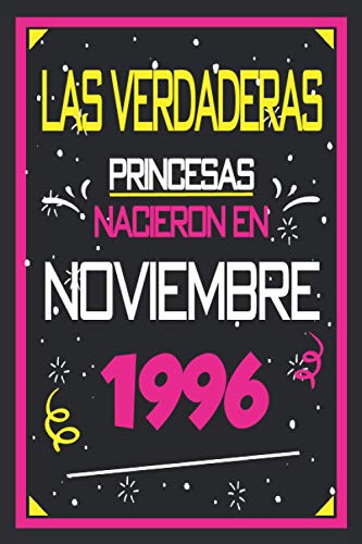 Comprar Las Verdaderas Princesas Nacieron en 1996 Noviembre: 24 años. Libro visitas cuaderno 110 páginas felicitaciones idea regalo regalo Para la esposa novia Catálogo mujer La madre Ofertas 2025 | regaloscumple.com