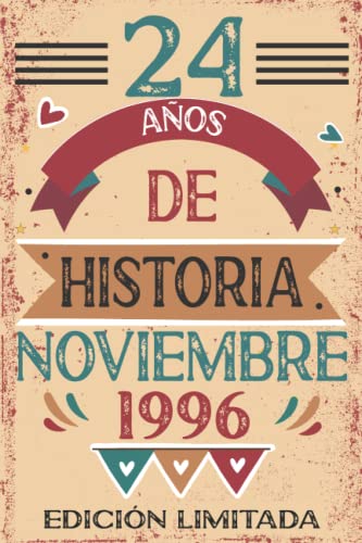 Comprar 24 Años De Historia Noviembre 1997: 24 años. Libro visitas cuaderno 110 páginas felicitaciones idea regalo regalo Para la esposa BlackFriday novia mujer La madre Top Precio 2024 | regaloscumple.com
