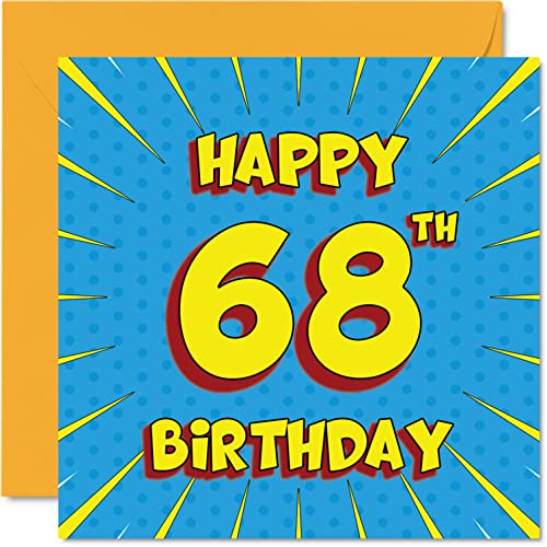 Comprar Divertidas tarjetas cumpleaños 68 para hombres y mujeres libro cómics tarjeta feliz cumpleaños para niñera abuelo tía tío 145 mm x 145 mm tarjeta felicitación Promoción 68 cumpleaños Top Precio 2024 | regaloscumple.com