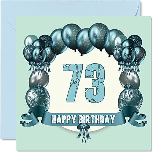 Comprar Divertidas tarjetas cumpleaños 73 para hombres globos cumpleaños tarjeta feliz cumpleaños para Promoción papá tarjetas felicitación 145 mmx145 mm tarjeta felicitación 73 cumpleaños Rebajas 2025 | regaloscumple.com