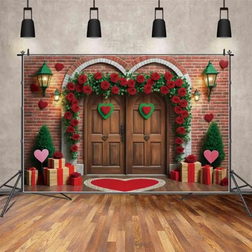 Comprar Telón Fondo decoración Floral Regalos la casa Letrero Fondo 14 febrero Puerta Corazón Luces Fotografía Estudio fotográfico Rebajas 2024 | regaloscumple.com