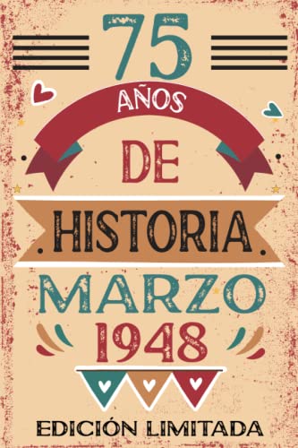 Comprar 75 Años De Historia Marzo 1948: Libro visitas cuaderno 110 páginas felicitaciones idea Regalos regalo regalo Para la esposa novia mujer La madre Rebajas 2023 | regaloscumple.com
