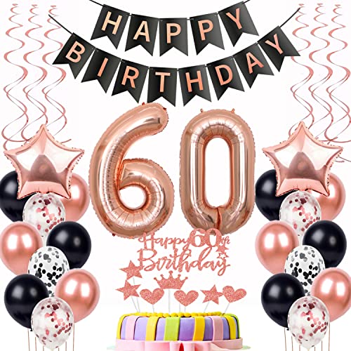 Oferta Globo Años Decoración Oro Cumpleaños Decoración Años tarta 60 Mujer Globo Cumpleaños decoracion 60 Mujer