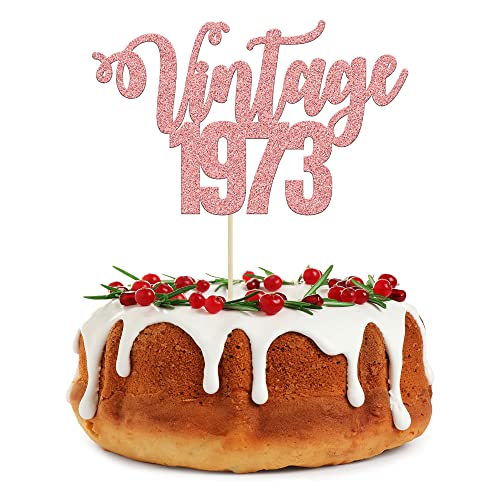 Consigue ahora Gyufise 1 paquete decoración vintage para tartas 1973 con purpurina oro rosa BlackFriday para 50 cumpleaños hombres y mujeres suministros fiesta fabulosos y felices 50 cumpleaños Top Precio 2024 | regaloscumple.com