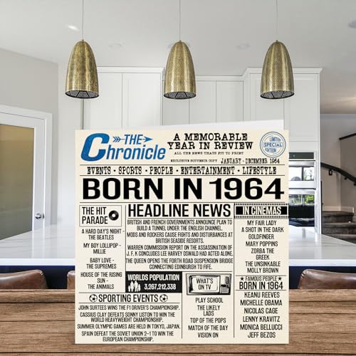 Top Precios Tarjetas de cumpleaños 59 para hombres y mujeres periódico nacido