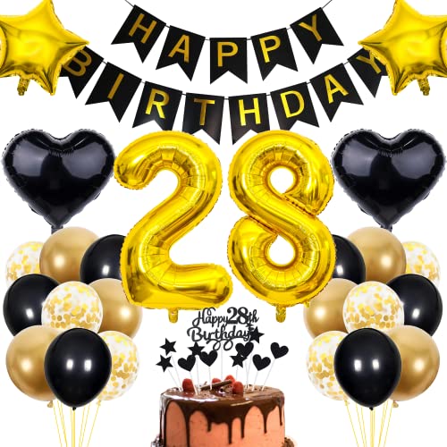 Comprar Decoración Cumpleaños 28 Decoración Pastel Negro Cumpleaños 28 Años Hombre Decoración Fiesta Oro Negro Cumpleaños 28 Hombre Mujer Decoración Pastel Cumpleaños 28 Mujer Cumpleaños Decoración Cumpleaños 28 Añ Ofertas 2023 | regaloscumple.com