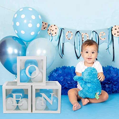 Ofertas en regaloscumple.com El primer niño 3 globos blancos una bloques el fondo primer