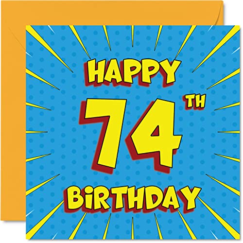 Comprar Divertidas tarjetas cumpleaños 74 para hombres y mujeres cómics tarjeta feliz Regalos cumpleaños para abuelo abuela niñera papá mamá bisabuelo tía tío abuelo tarjetas felicitación 145 mm x Top Precio 2024 | regaloscumple.com