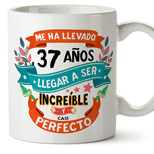 Comprar MUGFFINS Promoción Tazas 37 Cumpleaños - En Español - Me ha llevado 37 años llegar a ser increíble - 11 oz - Regalo original y divertido Rebajas 2024 | regaloscumple.com