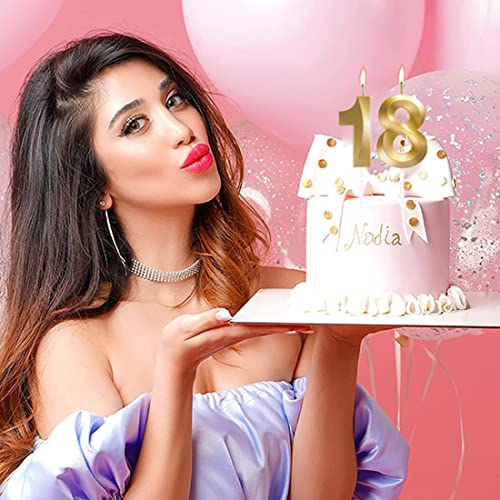 Top Precios Velas pastel cumpleaños con forma 3D Velas cumpleaños con purpurina dorada