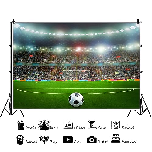 Top Precios YongFoto 15x1m Vinilo Fondo de Fotografia Campo de fútbol Luces
