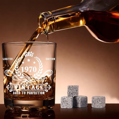 Dónde comprar en España Juego   55 cumpleaños para hombre  vintage 1970 whisky   cristal  caja   madera  piedras   whisky  posavasos  tarjeta   felicitación  regalos para hombre   55 cumpleaños