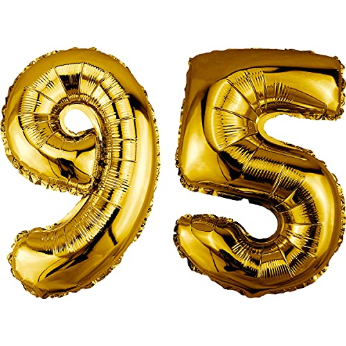 Comprar DekoRex Globo dorado 82 cm Globo Navidad cumpleaños Fiesta boda (Número 95) Top Precio 2025 | regaloscumple.com