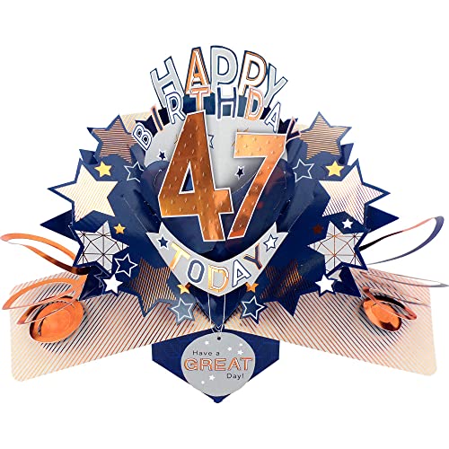 Comprar Tarjeta felicitación emergente Ideas para regalar feliz 47 cumpleaños 47 Today Love Kate Pop Up Cards Him POP204MC47 Ofertas 2025 | regaloscumple.com