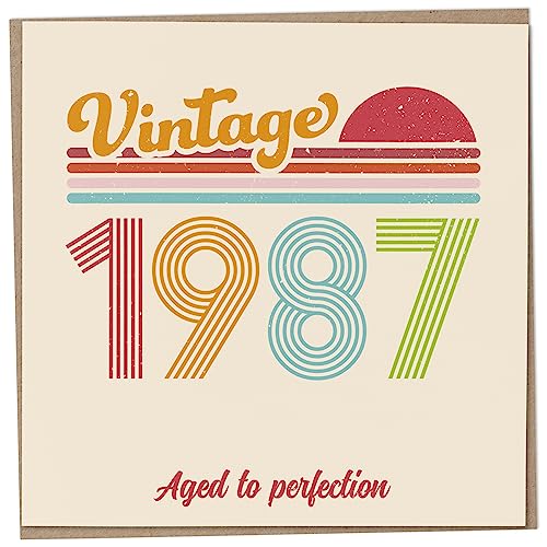 Consigue ahora Tarjeta cumpleaños 36 – Vintage 1987 Aged to Perfection divertida tarjeta felicitación Regalos para hombres y mujeres tarjetas cumpleaños para mujeres tarjetas cumpleaños para hombres tarjeta Rebajas 2024 | regaloscumple.com