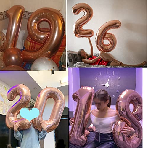 Dónde comprar en España 40 pulgadas globos número 63 oro rosa, el de rosa mujer cumpleaños deco mujeres papel aluminio grandes, gigante helio globo