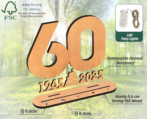 Mejores precios Regalo Cumpleaños Mujeres y Hombres - Libro Visitas Madera con Luces