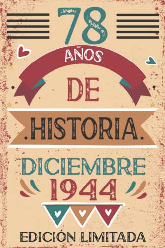 Comprar 78 Años De Historia Diciembre 1944: Libro visitas cuaderno 110 páginas felicitaciones idea Ideas para regalar regalo regalo Para la esposa novia mujer La madre Ofertas 2024 | regaloscumple.com