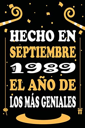 Comprar Hecho En Septiembre 1989 El Año Navidad De Los Más Geniales: Libro visitas cuaderno 110 páginas felicitaciones idea regalo regalo 31 aniversario para pareja niño mujer Top Precio 2025 | regaloscumple.com
