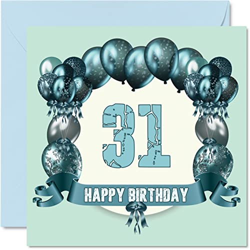 Consigue ahora Divertidas tarjetas cumpleaños número 31 para hombres globos cumpleaños tarjeta feliz cumpleaños para Promoción papá tía tío hija primo hijo hermana madre hermano tarjetas felicitación Ofertas 2024 | regaloscumple.com
