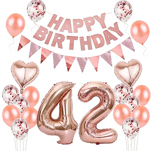 Consigue ahora Globos 42 cumpleaños Mujer Cumpleaños decoracion oro rosa decoracion cumpleaños 42 años Mujer globos 42 cumpleaños decoracion 42 cumpleaños Mujer decoracion oro rosa banderola 42 cumpleaños Mujer decoracion Ofertas 2023 | regaloscumple.com