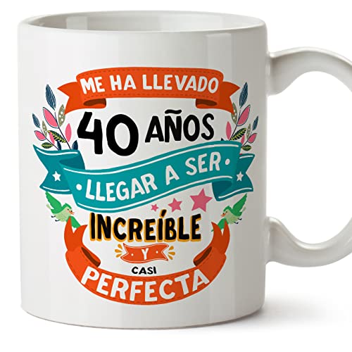 Consigue ahora MUGFFINS Tazas 40 Cumpleaños - En Español - Me ha llevado 40 años llegar Promoción a ser increíble - 11 oz - Regalo original y divertido Rebajas 2024 | regaloscumple.com