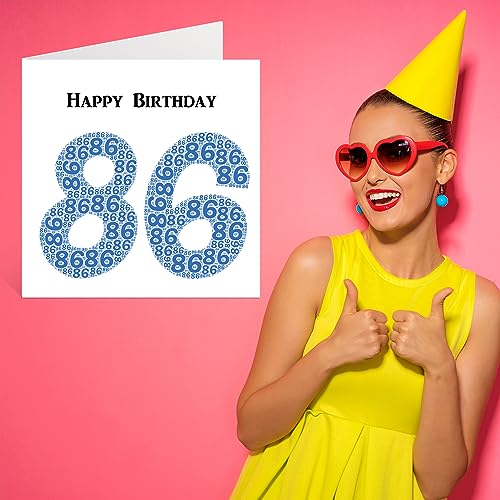 Oferta Flash Divertidas tarjetas de cumpleaños 86 para hombres, Shapecloud - Tarjeta feliz papá, mamá, abuelo abuelo, niñera, abuela, tío tía, felicitación 145 mm x mm,