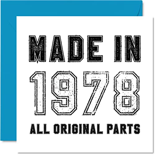 Comprar Tarjeta felicitación 44 cumpleaños hombres mujeres él ella fabricada en 1978 todas piezas originales divertida tarjeta felicitación 44 cumpleaños papá mamá hermana tío 145 mm BlackFriday x 145 mm Top Precio 2023 | regaloscumple.com