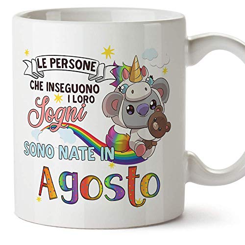 Consigue ahora MUGFFINS Taza - Cumpleaños Koala Agosto (en italiano) Cumpleaños Ofertas 2024 | regaloscumple.com