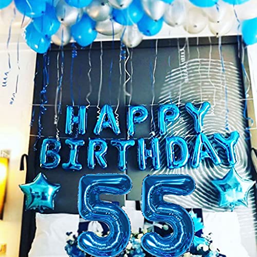 Dónde comprar en España Globos 55 cumpleaños decoración hombre azul decoración cumpleaños 55 años