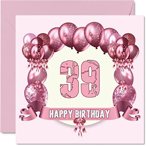 Comprar Divertidas tarjetas cumpleaños 39 para mujer globos cumpleaños tarjeta feliz cumpleaños para papá mamá hijo Cumpleaños hija hermano hermana tío tía primo tarjetas felicitación tarjeta Ofertas 2025 | regaloscumple.com
