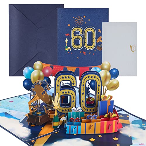 Comprar Joyoldelf Tarjeta Cumpleaños número Cumpleaños 60 Tarjetas Felicitacion Pop-Up Tarjeta Felicitacion Cumpleaños 3D con Sobre Felicitación Aniversario Regalo Creativo Ofertas 2024 | regaloscumple.com