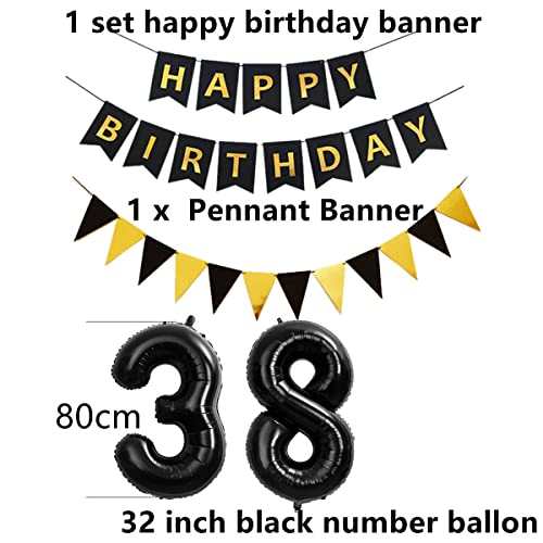 Comprar ahora Decoración 38 hombre Dorados 38 Decoracion tarta Años Cumpleaños Deco tarta Cumpleaños 38 cumpleaños