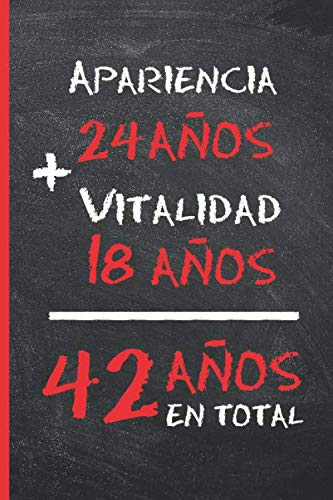 Consigue ahora 42 AÑOS EN TOTAL: REGALO DE CUMPLEAÑOS ORIGINAL Y DIVERTIDO PARA HOMBRE Y MUJER | Ideas Aniversario Día San Valentín | Diario Personal Cuaderno Notas Libreta Navidad Apuntes o Agenda. Ofertas 2024 | regaloscumple.com