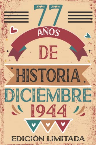 Comprar 77 Años De Historia Diciembre 1944: 77 años. Libro visitas cuaderno 110 páginas felicitaciones idea Navidad regalo regalo Para la esposa novia mujer La madre Top Precio 2024 | regaloscumple.com